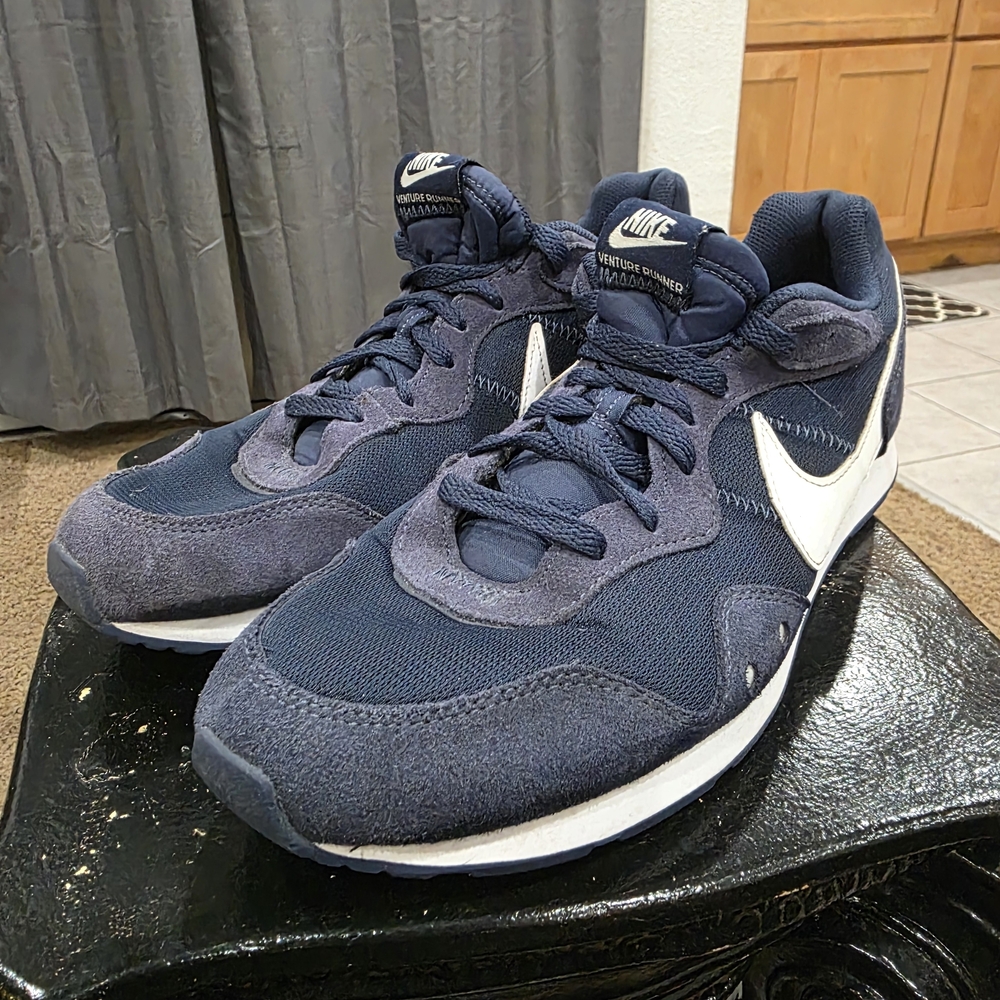 Nike Navy Blue Sneakers with White Accents